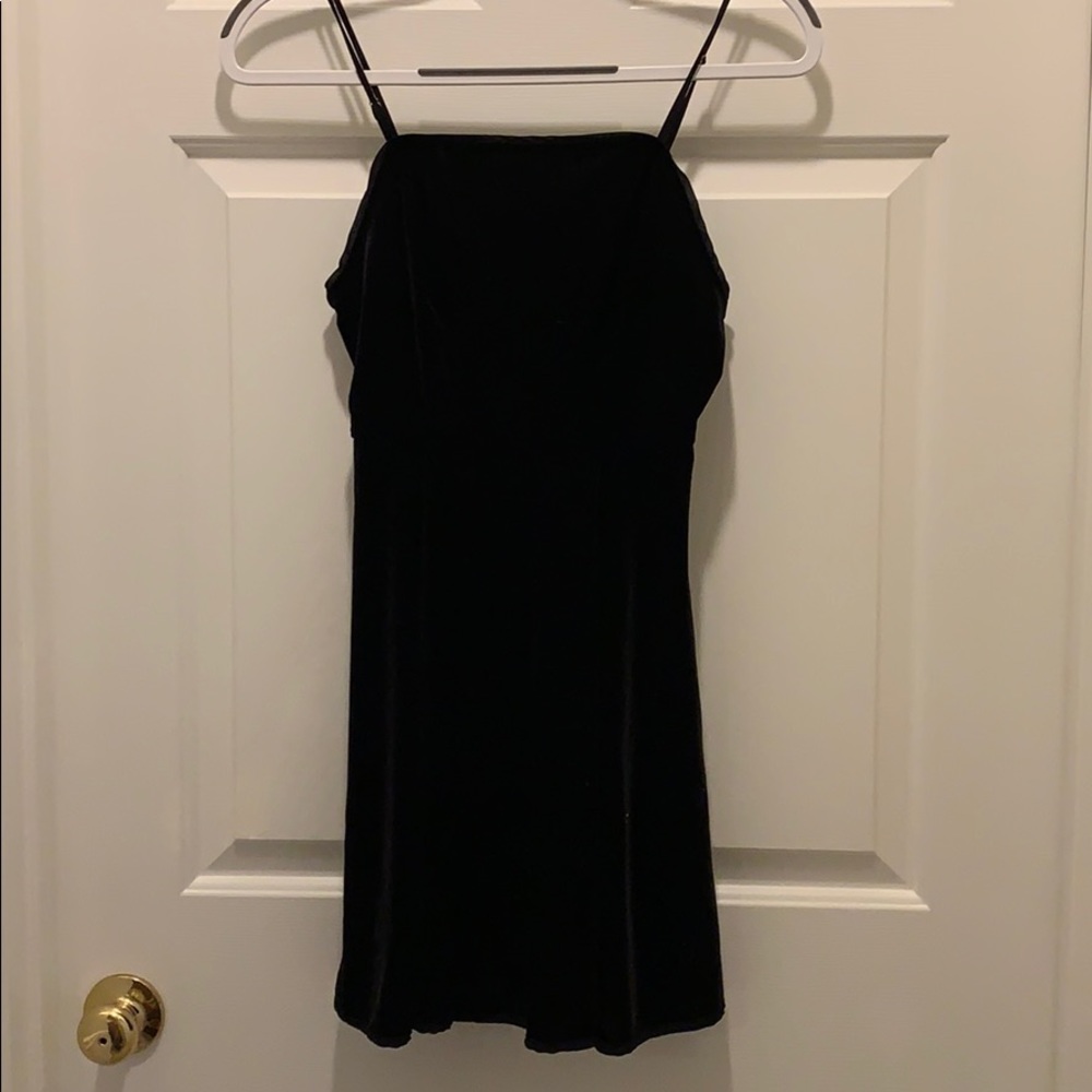 Black velvet dress